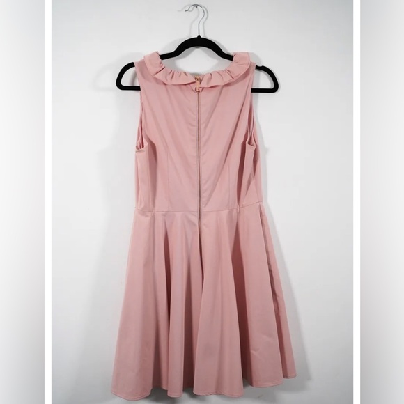 Ted Baker Dress Womens 3 Medium Pink Ruffled Prom Party Wedding Guest Occasion - Picture 2 of 11